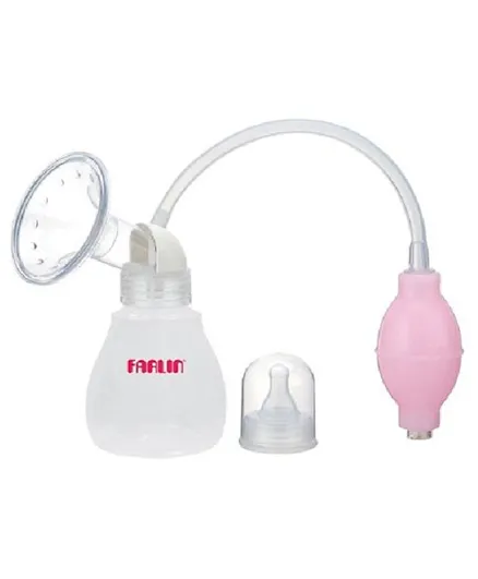 Farlin Luxurious Manual Breast Pump - Pink & White