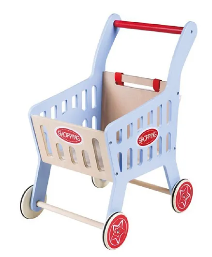 Lelin Wooden Shopping Cart - Blue