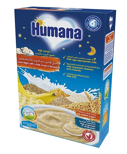 Humana Goodnight with Whole Grain and Banana Infant Cereal - 200g