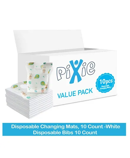 Pixie Combo of Changing Mat  Bib - Value Pack of 2