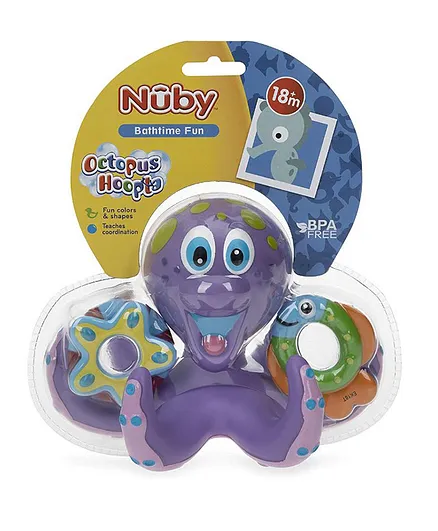 Nuby Floating Octopus Bath Toys - Purple