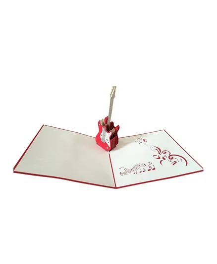 بطاقة تحية ثلاثية الأبعاد / بوب آب لعيد الميلاد بتصميم جيتار من جينيريك