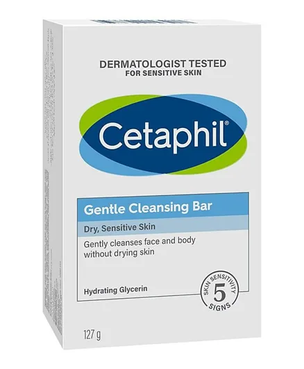 Cetaphil Dry to Normal Sensitive Skin Cleansing Bar - 127g