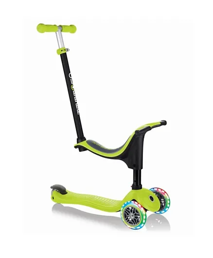 Globber Go Up Sporty Lights Scooter - Lime Green