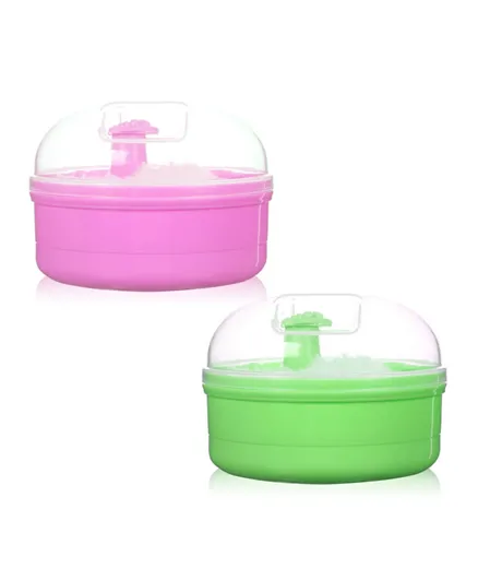 Star Babies Baby Powder Puff Pink/Green - Pack of 2