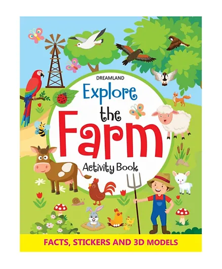 Explore the Farm Activity Book with Stickers and 3D Models - English