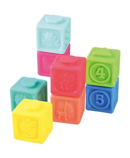 Playgo Sensory Stacking Blocks - 8 Pieces