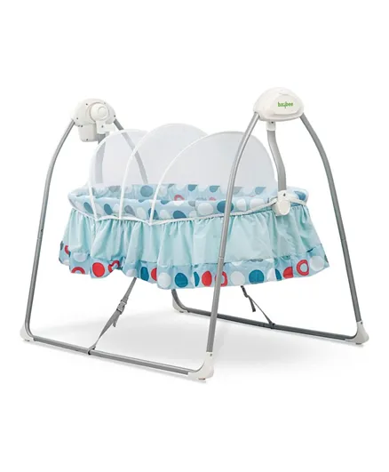 Baybee Wanda Automatic Electric Swing Cradle with Mosquito Net Remote - Blue