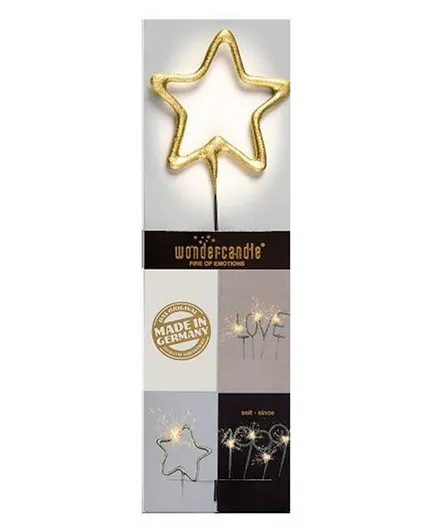 Wondercandle Star Sparkler Candle - Gold Chromo