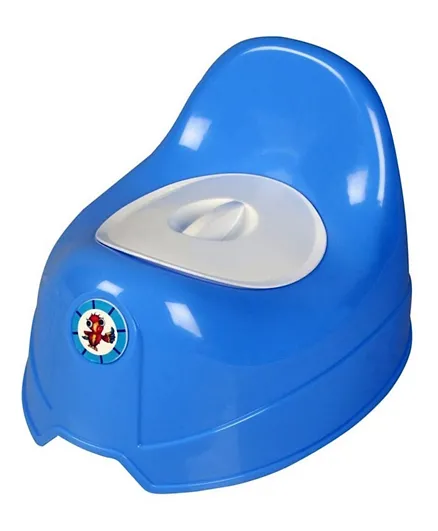Sunbaby Potty Toilet Trainer Seat with Lid - Blue and White
