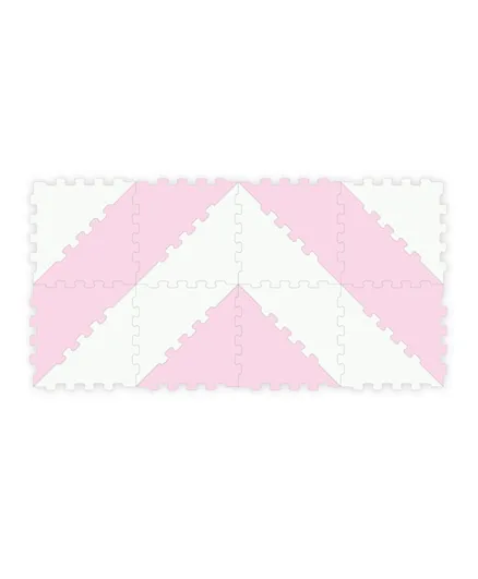 Sunta Mix & Match Triangle Puzzle Floor Mat Pink - 16 Pieces