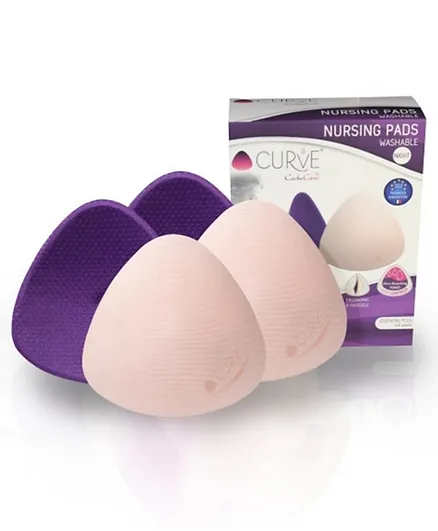 Cache Coeur 4 Essential Plus Night Washable Nursing Pads - Purple