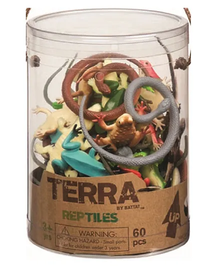 Terra and B Toys Reptiles In Tube 60 Pieces - Assorted Colour and Design