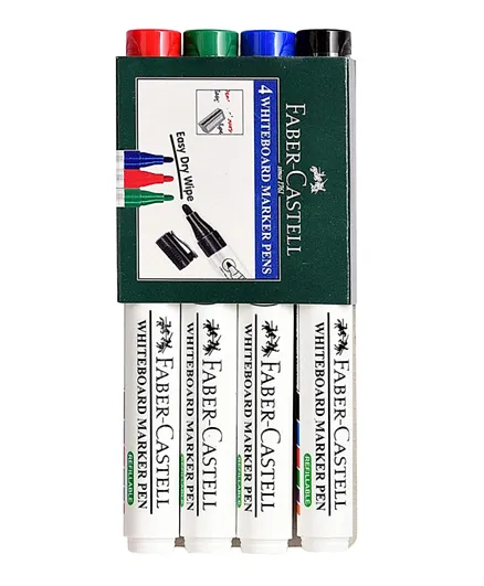 Faber Castell Chisel Nip Whiteboard Marker - 4 Pieces