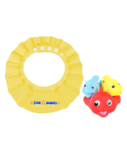 Star Babies Kids Combo Shower Cap, Squeaky  Clown Fish Toys - Multicolor