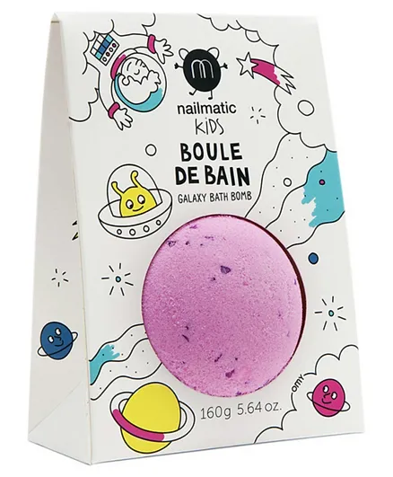 Nailmatic Kids Bath Ball - Pink With Purple Dots