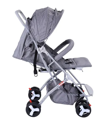 Baby Plus Easy Fold Newborn Baby Stroller - Grey