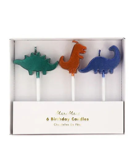 Meri Meri Dinosaur Kingdom Candles - Pack Of 6