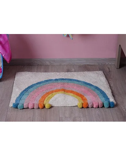 حصيرة الحمام المزركشة بألوان قوس قزح من بان هوم - متعددة الألوان