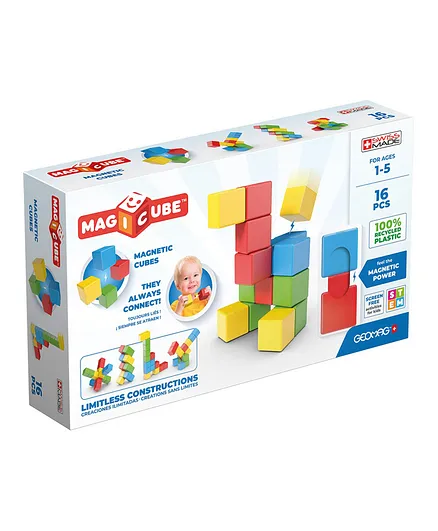 Geomag Magicube Full Color Recycled Try Me Set - 16 Pieces