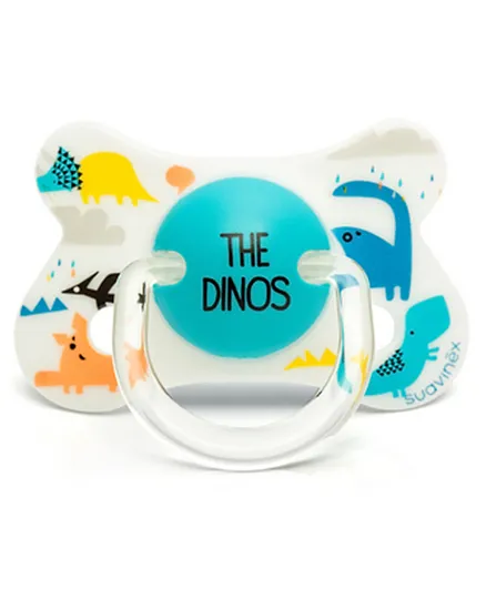 Suavinex Fus Soother Phys S Dino L1 - White