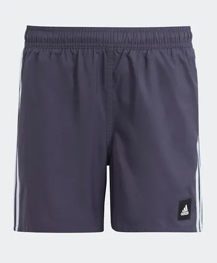 Adidas 3 Side Striped Swim Shorts - Navy Blue