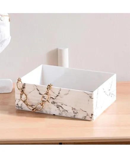 HomeBox Marble Small Stackable Jewellery Holder with Felt Lining