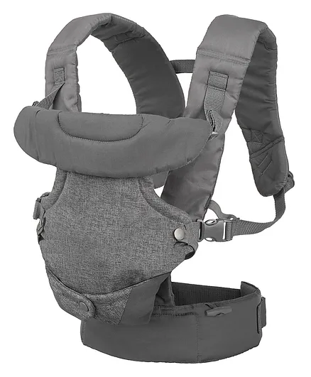 Infantino Flip Advanced 4-in-1 Carrier - Ergonomic Convertible Baby Carrier, Grey, 0M-3Y, Multiple Positions