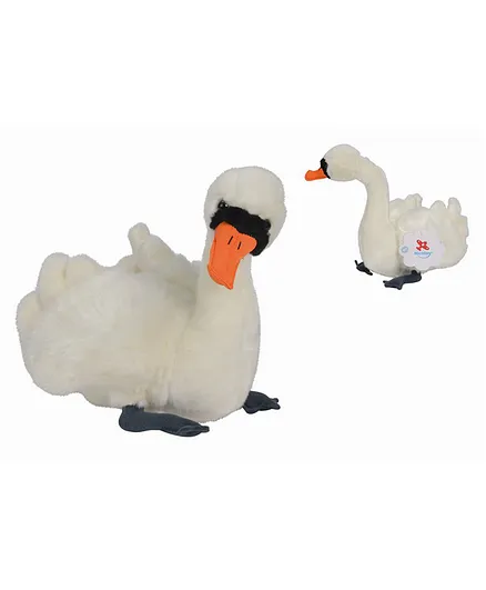 Nicotoy Swan Plush Toy with Beans, High-Quality Soft Material, Stable & Comforting Feel, 0+ Months, 24cm