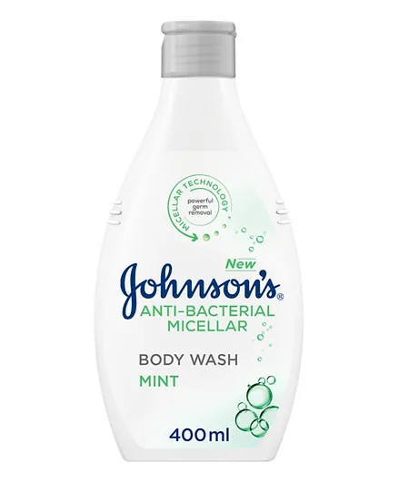 Johnson & Johnson Anti-Bacterial Micellar Mint Body Wash - 400mL