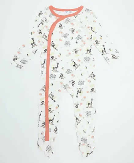 آر أند بي كيدز - بدلة نوم مطبوعة بأكمام طويلة - متعددة الألوان
