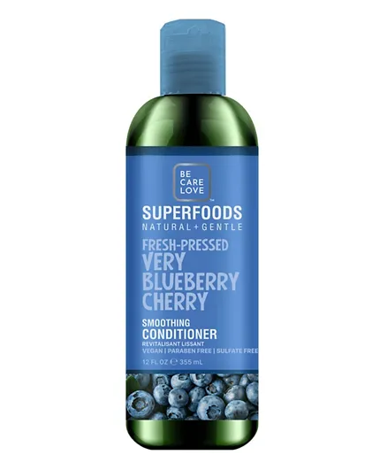Be Care Love Superfoods, Very Blueberry Cherry,  Smoothing Conditioner - 355mL