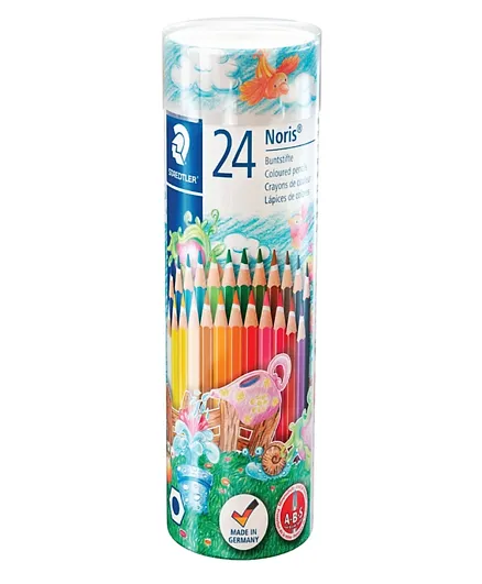 مجموعة أقلام الرصاص الملونة من ستيدلر - 24 لونًا