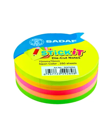 SADAF Balloon Shape Sticky Notes - 250 Pieces