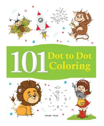 101 Dot to Dot Colouring - English