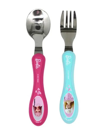Barbie Stainless Steel Cutlery Set - 2 Pieces