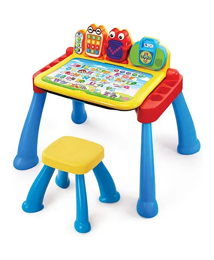 Vtech Touch & Learn Activity Desk Deluxe - Interactive 4-in-1 Educational Table for Kids Aged 3+ with LED Display, Stylus & Music Player