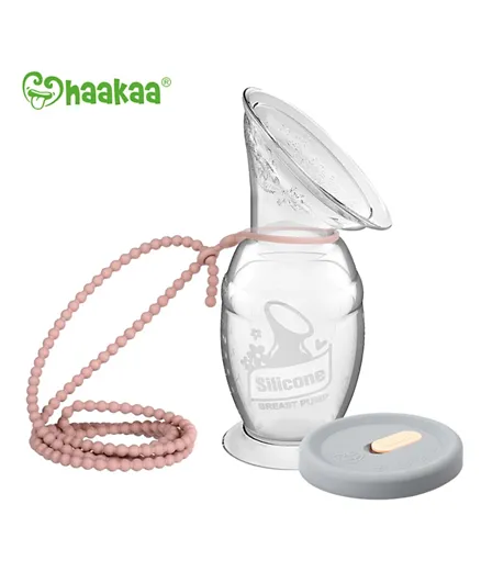 Haakaa Manual Silicone Breast Pump with Cap - Blush
