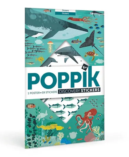 Poppik Discovery Oceans Sticker Poster - Pack of 60