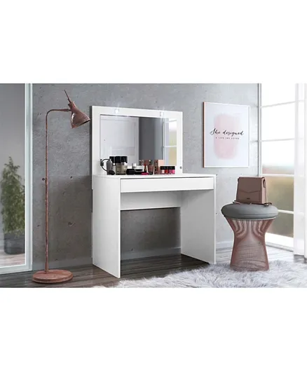 PAN Home Blush Dressing Table With Mirror