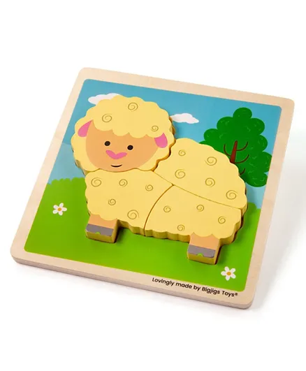 Bigjigs Chunky Lift Out Sheep Puzzle