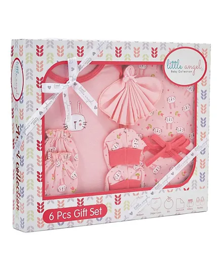 Little Angel Baby Gift Set Hello Kitty Pink - 6 Pieces