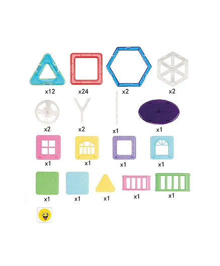 Design Magnetic Building Blocks - 66 Pieces