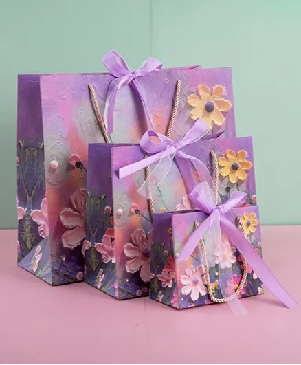 حقيبة جينيريك بلوحة زيتية لزهرة الأقحوان ثلاثية الأبعاد - متوسطة