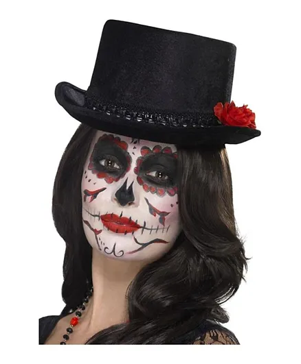 Smiffys Day of the Dead Top Hat - Black