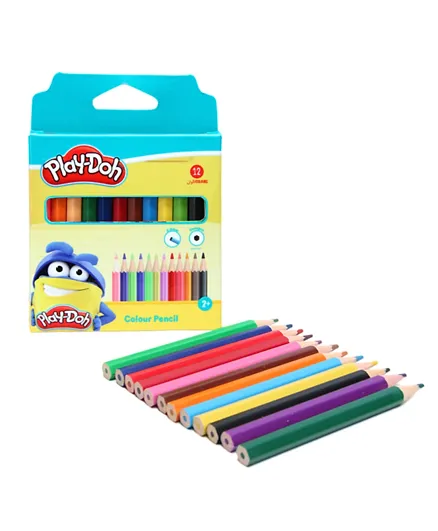 Play-Doh Half-Size Colour Pencils - 12 Pieces