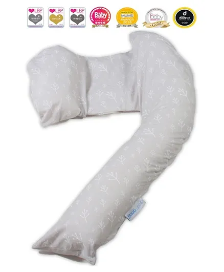 Mums & Bumps Dreamgenii Pregnancy Support and Feeding Pillow - Grey Floral