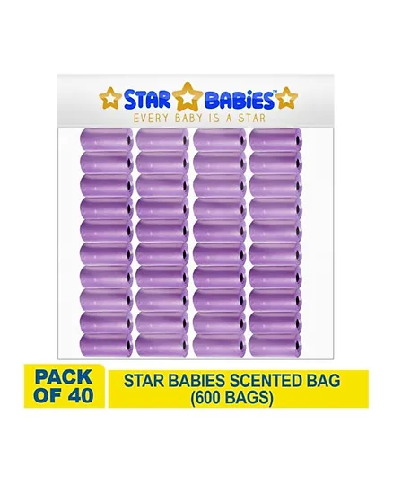 Star Babies Scented Bags Lavender - Pack of 40 (15 Each)