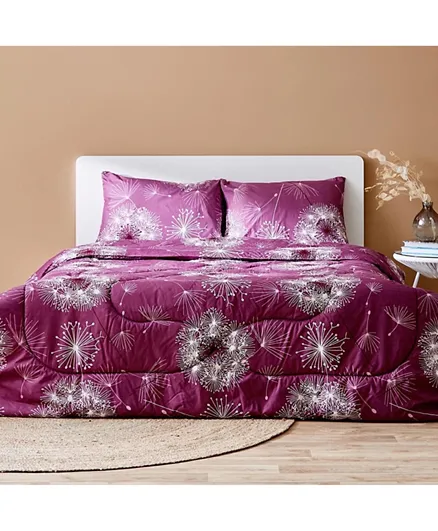 HomeBox Flora Charl 3-Piece Microfiber Queen Comforter Set