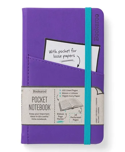 IF Bookaroo Pocket Notebook A6 Journal - New Purple